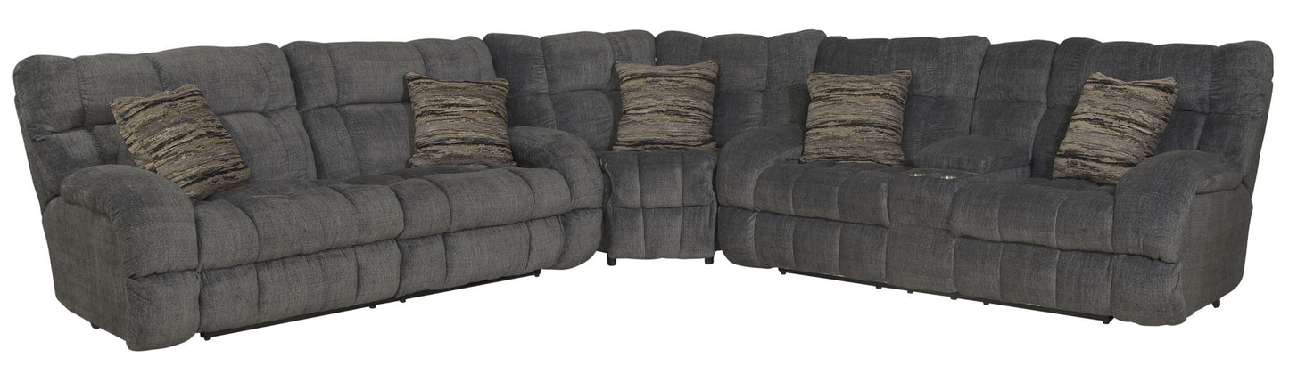 Ashland - Reclining Sectional With 4 Lay Flat Reclining Seats - Hornell Furniture Outlet