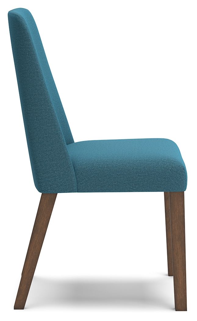 Lyncott - Blue / Brown - Dining Uph Side Chair (Set of 2) - Hornell Furniture Outlet