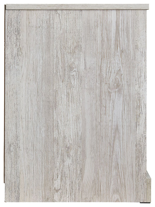 Paxberry - Whitewash - One Drawer Night Stand - Hornell Furniture Outlet