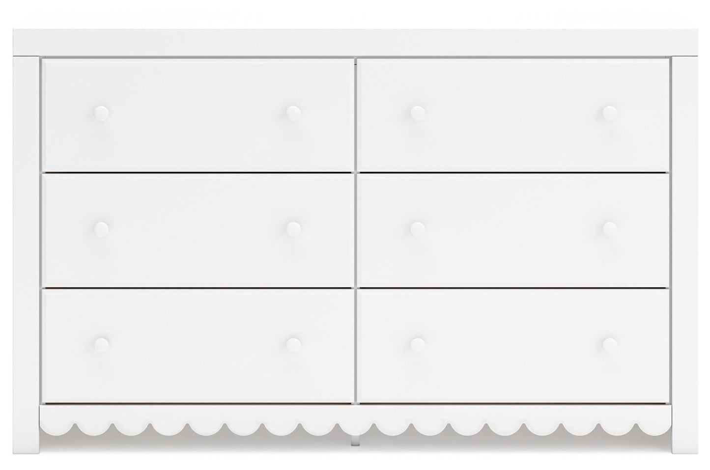 Mollviney - White - Six Drawer Dresser - Hornell Furniture Outlet
