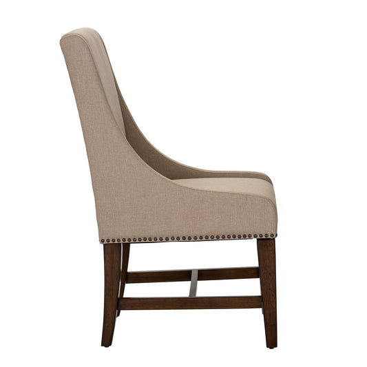 Armand - Upholstered Side Chair - Beige - Hornell Furniture Outlet