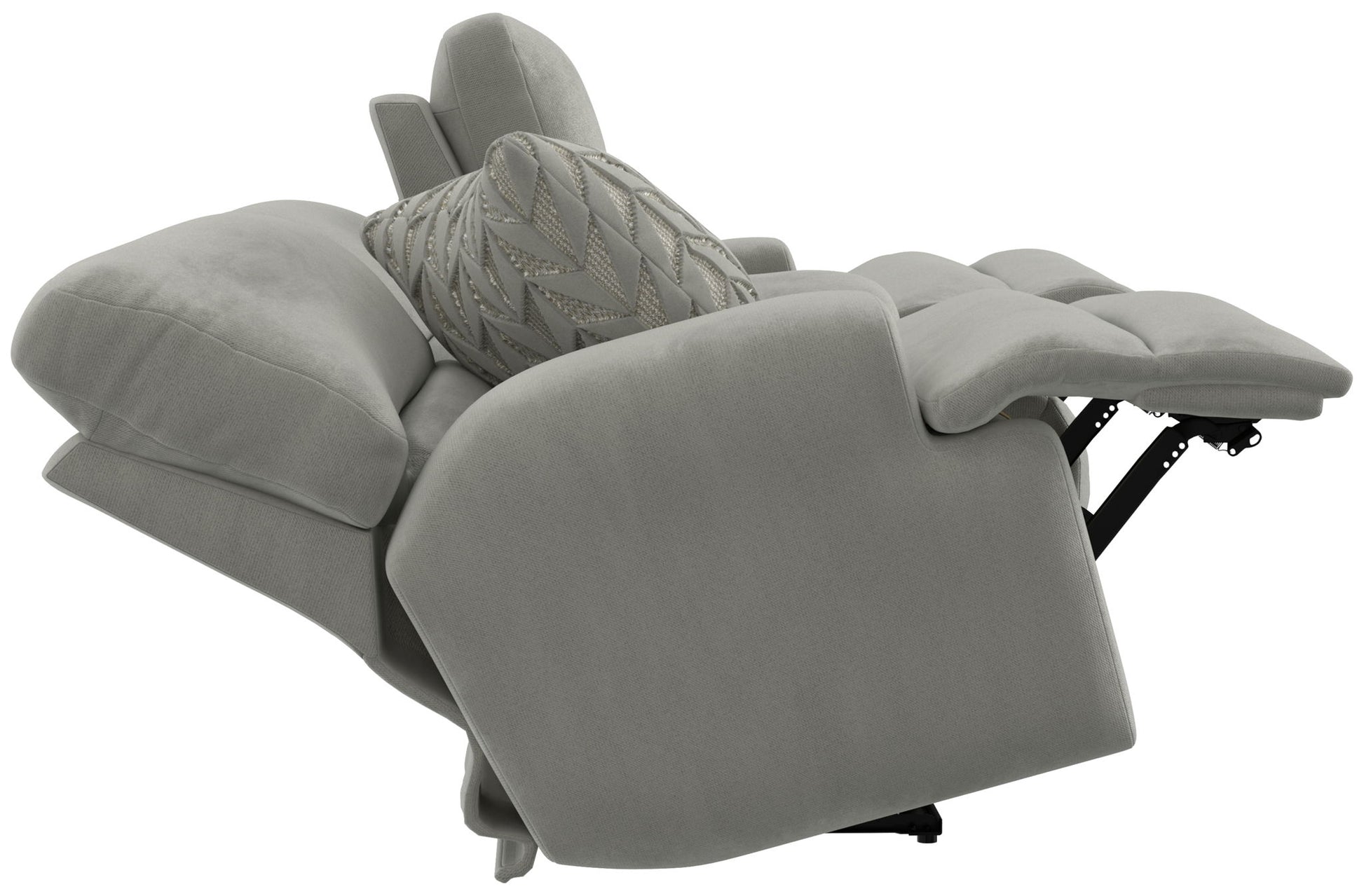 Renaldo - Power Console Loveseat With Zero Gravity Recline - Stone - Hornell Furniture Outlet