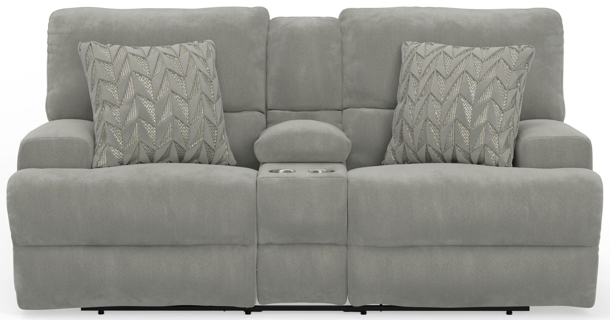 Renaldo - Power Console Loveseat With Zero Gravity Recline - Stone - Hornell Furniture Outlet
