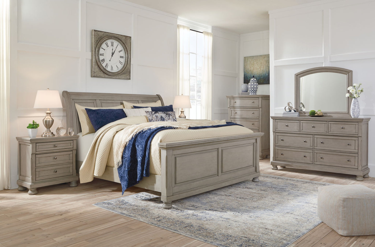 Lettner - Sleigh Bed Set - Hornell Furniture Outlet