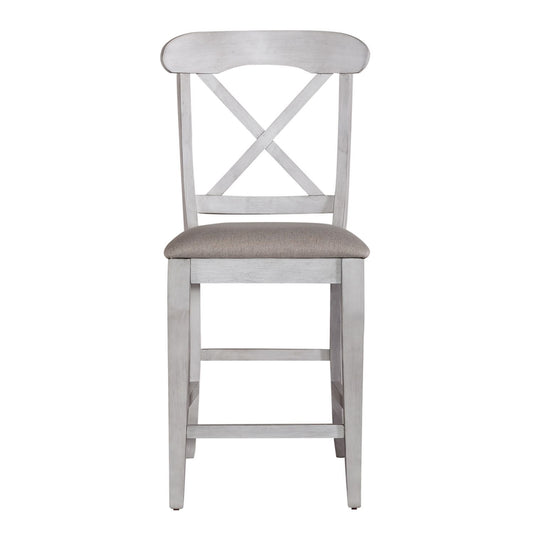 Ocean Isle - Upholstered X Back Counter Chair - Hornell Furniture Outlet