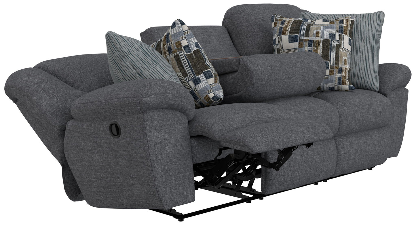 Trifecta - Sofa With 3 Recliners and Drop Down Table - Hornell Furniture Outlet