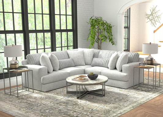 Logan - Upholstered Sectional With Comfort Coil Seating And Accent Pillows Included - Hornell Furniture Outlet