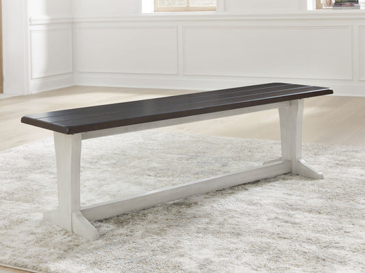 Darborn - Gray / Brown - Large Dining Room Bench - Hornell Furniture Outlet