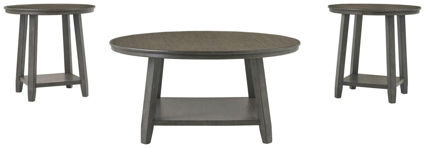 Caitbrook - Gray - Occasional Table Set (Set of 3) - Hornell Furniture Outlet