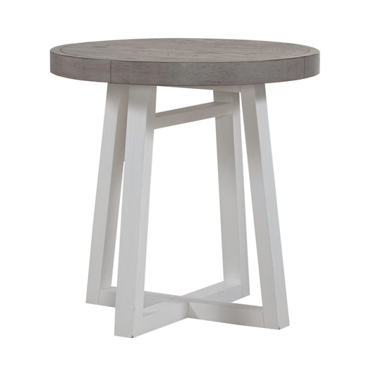 Palmetto Heights - Round End Table - White - Hornell Furniture Outlet