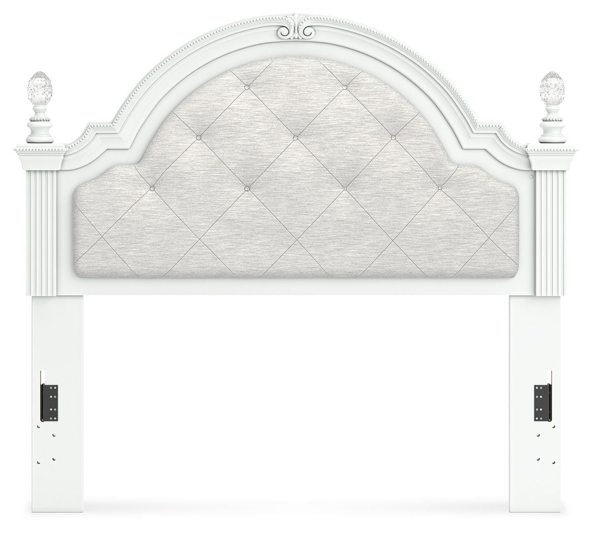Kozlani - Full Upholstered Panel Headboard - White - Hornell Furniture Outlet