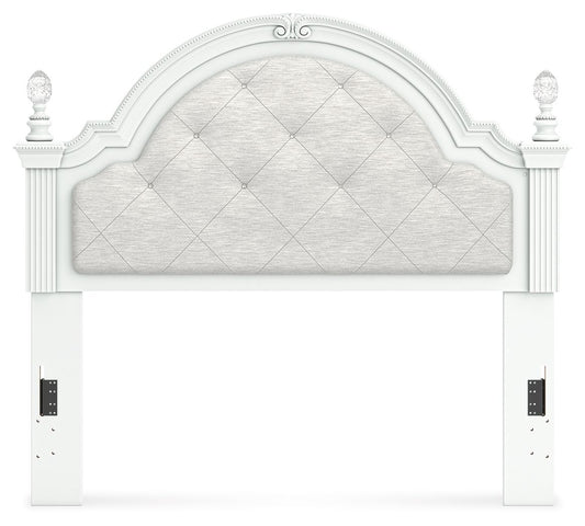 Kozlani - Full Upholstered Panel Headboard - White - Hornell Furniture Outlet