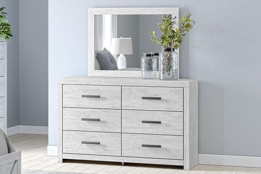 Cayboni - Dresser And Mirror - Whitewash - Hornell Furniture Outlet
