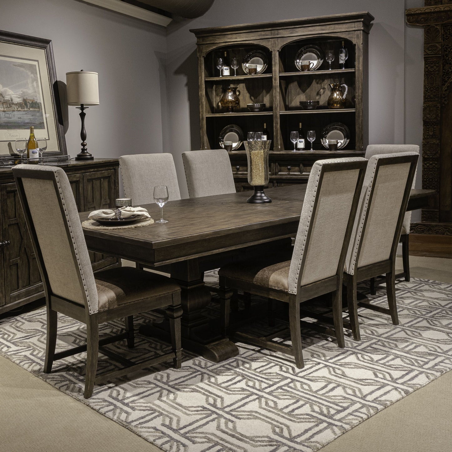 Paradise Valley - Opt Trestle Table Set - Hornell Furniture Outlet