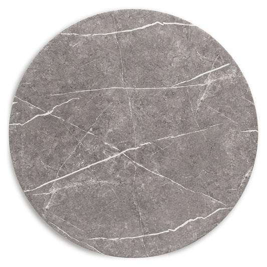 Glinari - Taupe / Black - Round Dining Room Table - Hornell Furniture Outlet