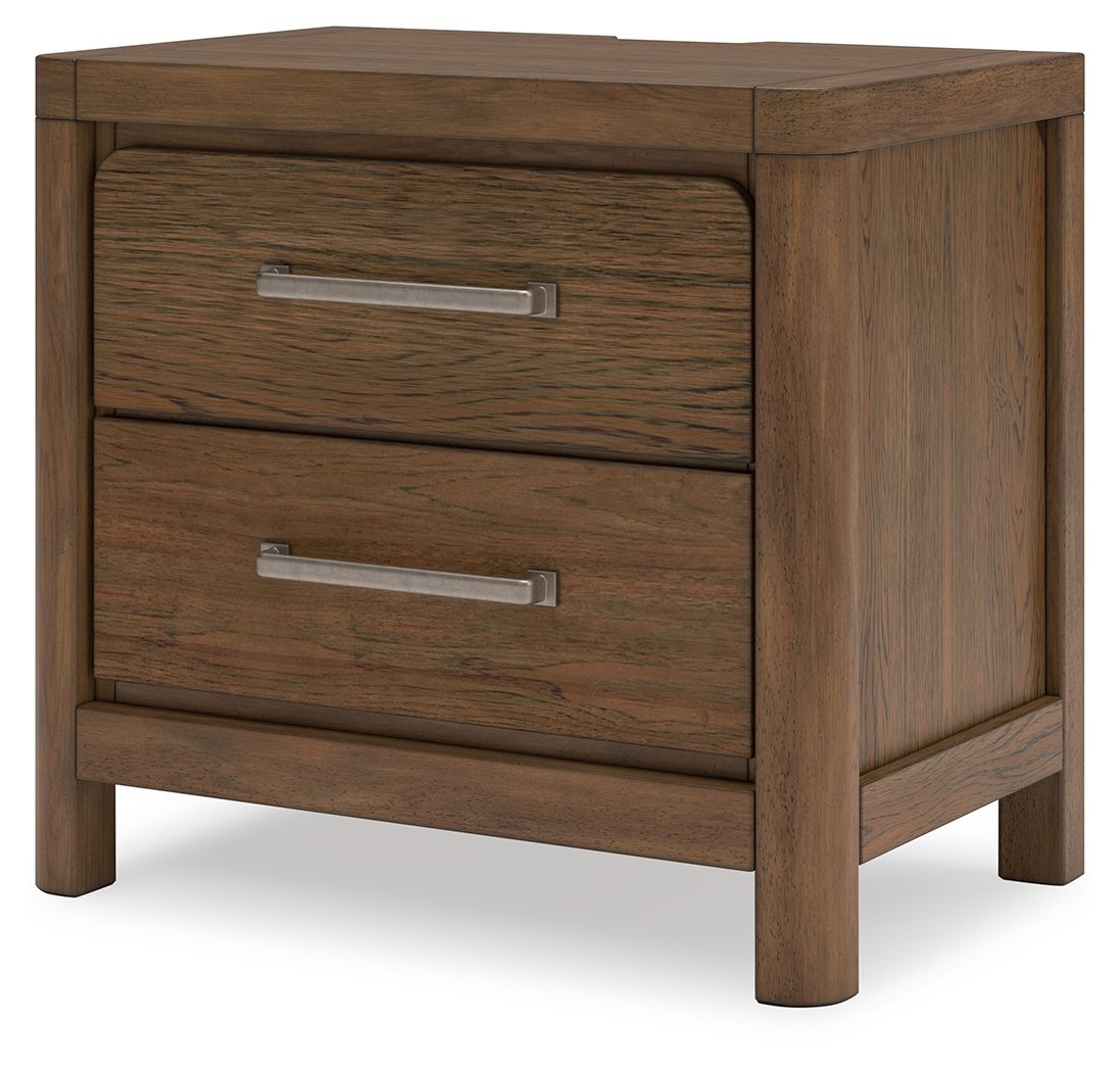 Cabalynn - Light Brown - Two Drawer Night Stand - Hornell Furniture Outlet