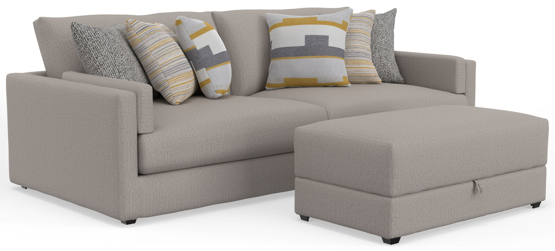 Trevor - Extra Deep Oversized Sofa With Included Storage Cocktail Ottoman - Hornell Furniture Outlet