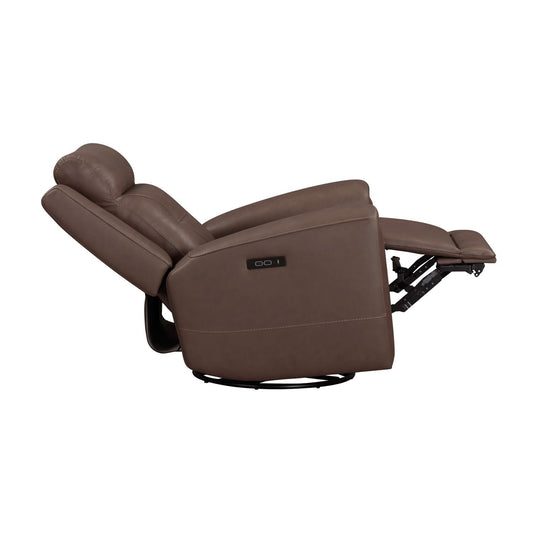 Beckham - Swivel Glider Recliner P2 - Brown - Hornell Furniture Outlet