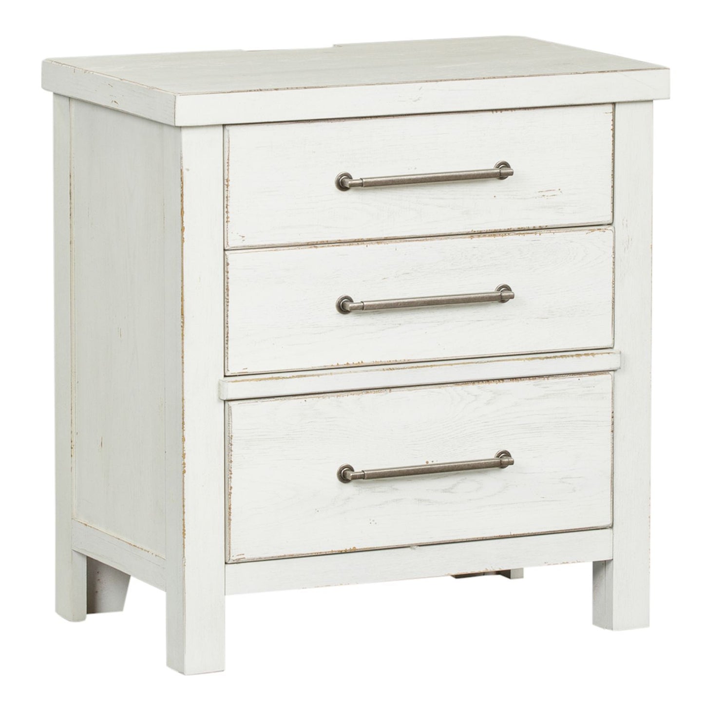 Modern Farmhouse - 3 Drawer Night Stand - Hornell Furniture Outlet