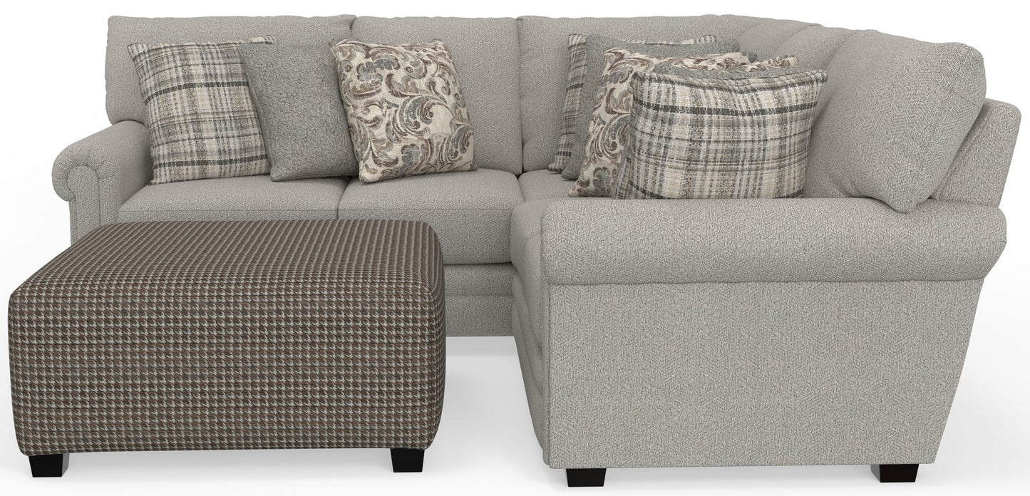 Livingston - Sectional With Comfort Coil Seating, 40" Cocktail Ottoman And Accent Pillows Included - Hornell Furniture Outlet