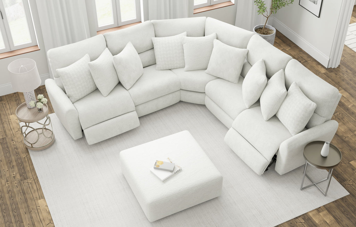 Majesty - Deep Seating Power Reclining Sectional - Hornell Furniture Outlet