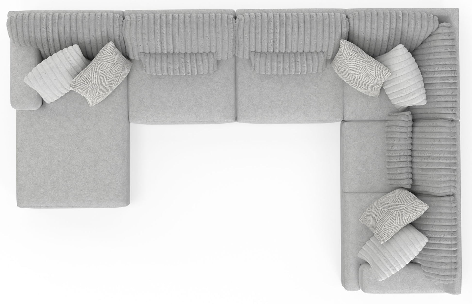 Logan - Upholstered Sectional With Comfort Coil Seating And Accent Pillows Included - Hornell Furniture Outlet