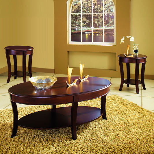 Troy - 3 Piece Table Set - Brown - Hornell Furniture Outlet