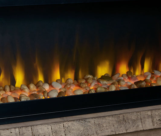 Entertainment Accessories - Black - Wide Fireplace Insert - Hornell Furniture Outlet