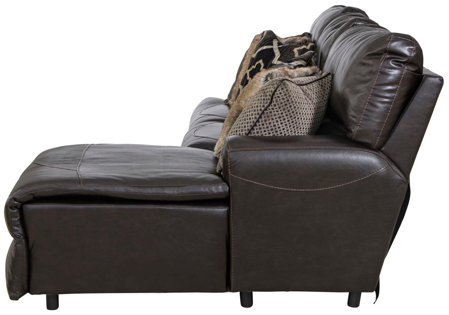 Como - 3 Piece Italian Leather Match Reclining Sectional - Hornell Furniture Outlet