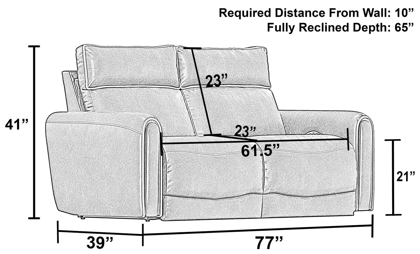 Nico - Power Headrest Reclining Loveseat - Hornell Furniture Outlet