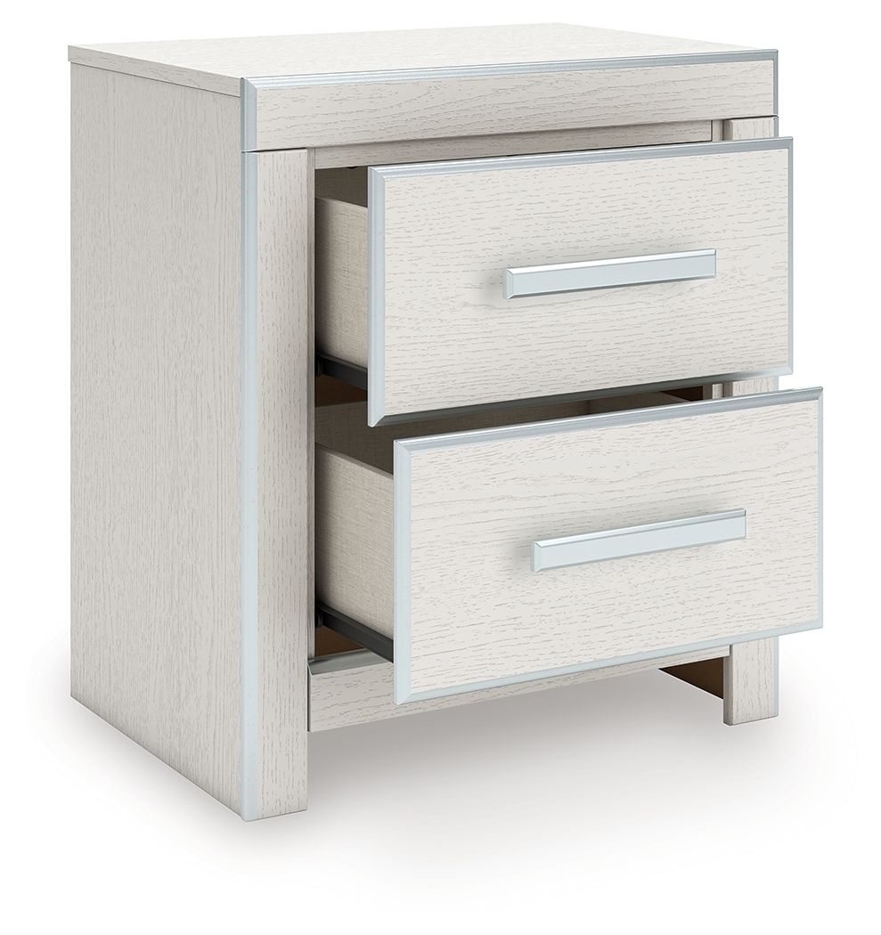 Zuraleus - Two Drawer Night Stand - Hornell Furniture Outlet