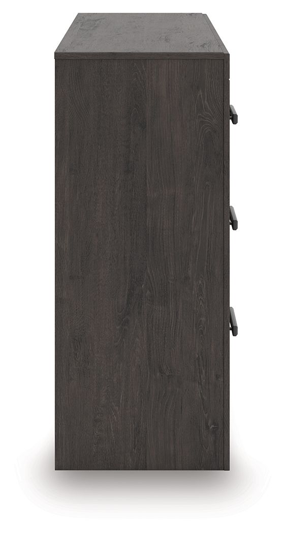 Prendonea - Charcoal - Six Drawer Dresser - Hornell Furniture Outlet