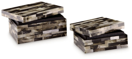 Ellford - Black / Brown / Cream - Box Set (Set of 2) - Hornell Furniture Outlet