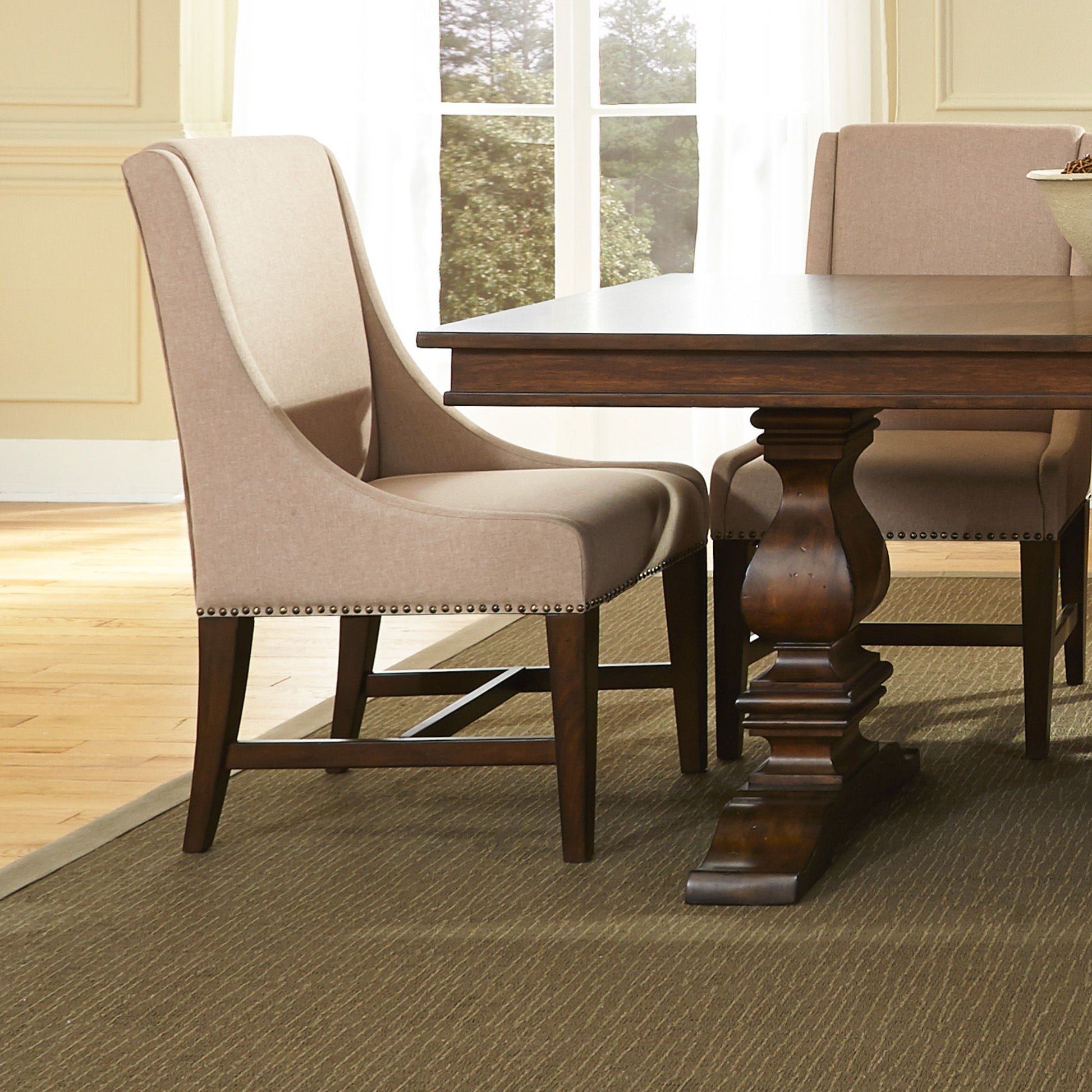 Armand - Upholstered Side Chair - Beige - Hornell Furniture Outlet