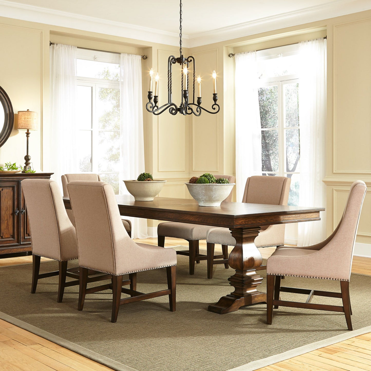 Armand - Trestle Table Set - Hornell Furniture Outlet
