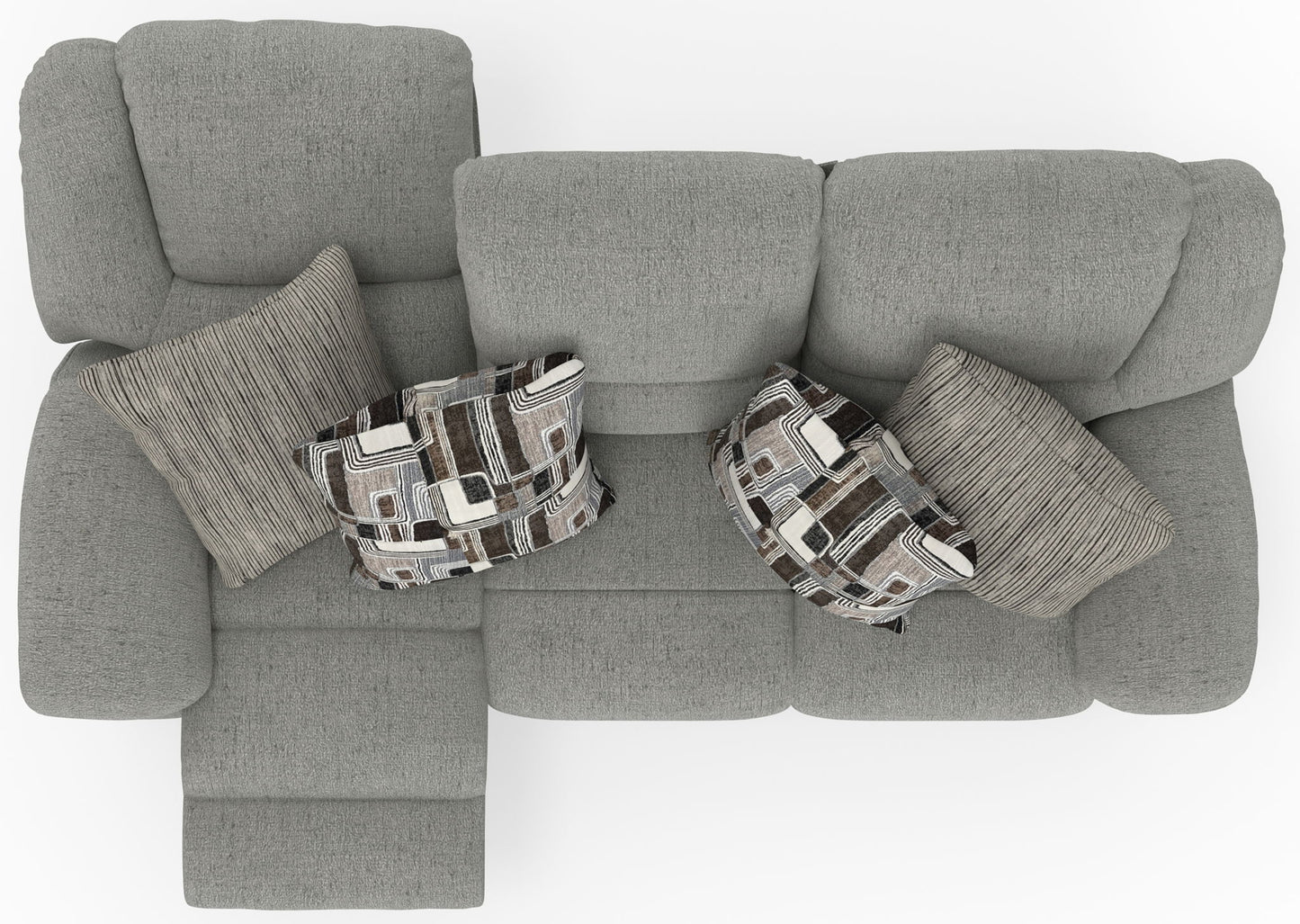 Trifecta - Sofa With 3 Recliners and Drop Down Table - Hornell Furniture Outlet
