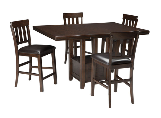 Haddigan - Dark Brown - Rectangular Dining Room Counter Extension Table - Hornell Furniture Outlet