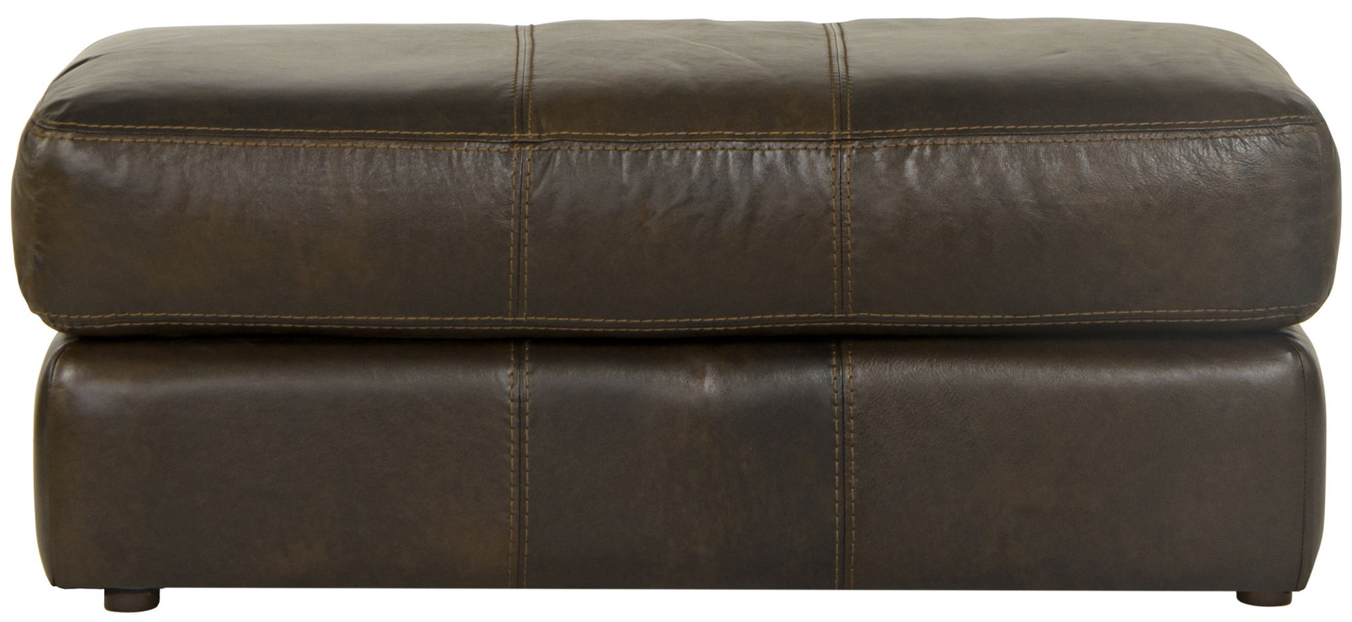 Pavia - Top Grain Italian Leather Match Ottoman - Cocoa - Hornell Furniture Outlet