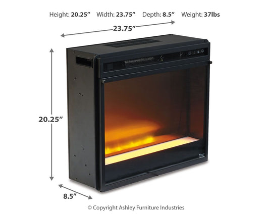 Entertainment Accessories - Fireplace Insert Glass/Stone - Black - Hornell Furniture Outlet