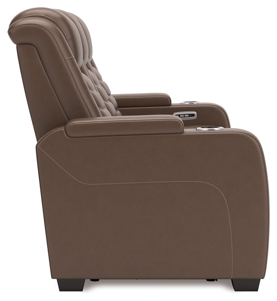 High Impact - Tobacco - Power Reclining Sofa / Adj Headrest - Hornell Furniture Outlet