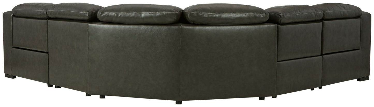 Center Line - Power Recliner Sectional - Hornell Furniture Outlet