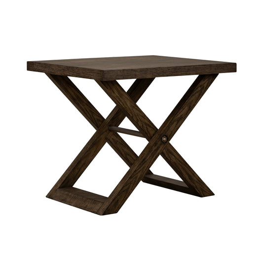 Crossroads - End Table - Dark Brown - Hornell Furniture Outlet