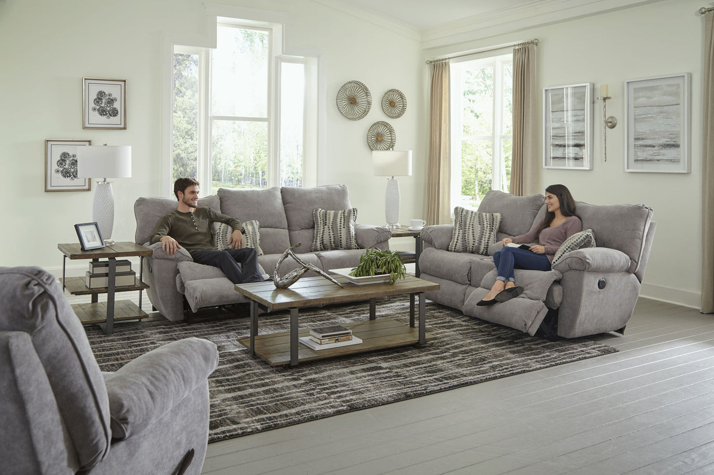 Sadler - Lay Flat Reclining Sofa - Hornell Furniture Outlet