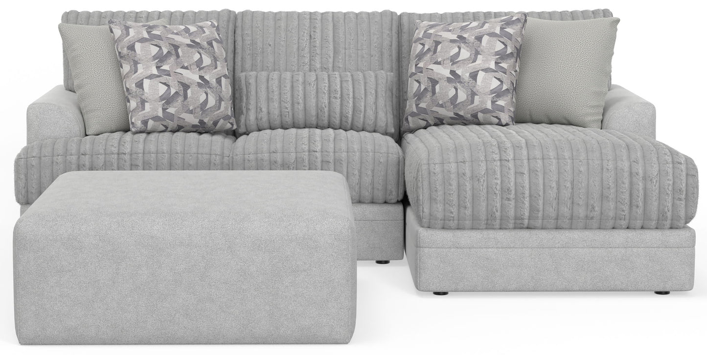 Titan - Sectional With Comfort Coil Seating, Cocktail Ottoman And Accent Pillows Included - Hornell Furniture Outlet