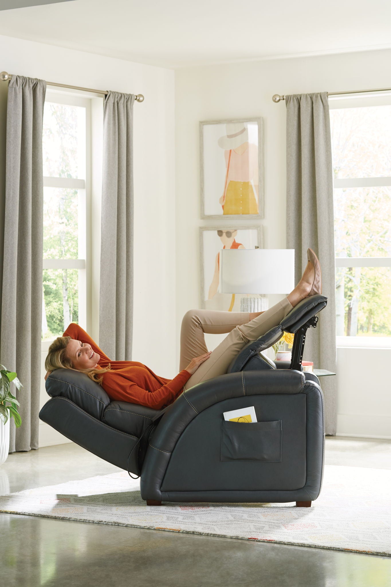 Reliever - Power Headrest Power Lay Flat Reclining With CR3 Massage / Zero Gravity - Hornell Furniture Outlet