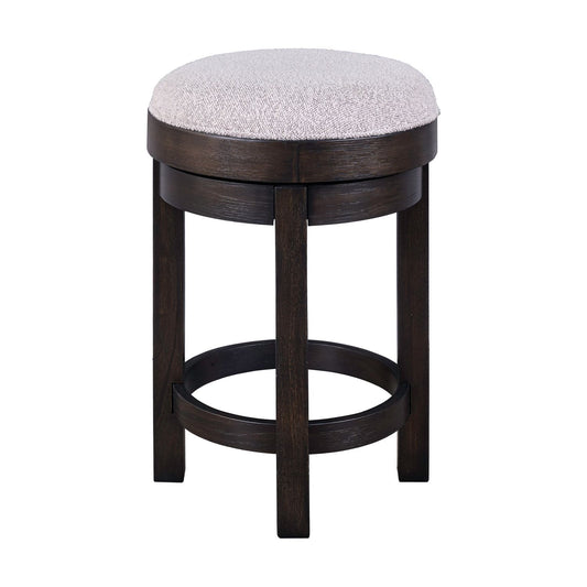 Weston - Upholstered Swivel Console Stool (RTA) - Brown - Hornell Furniture Outlet