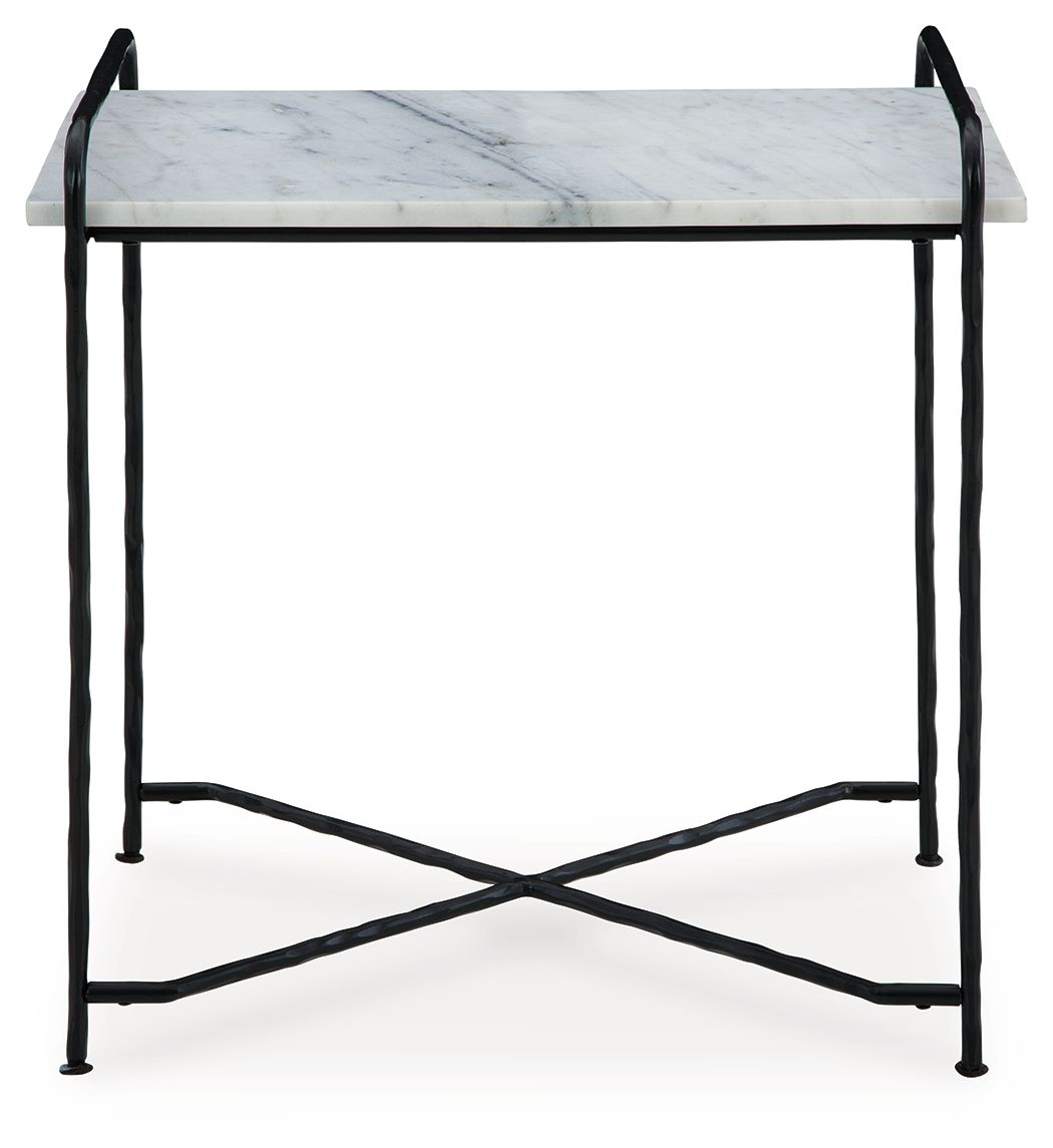 Ashber - White / Black - Accent Table - Hornell Furniture Outlet