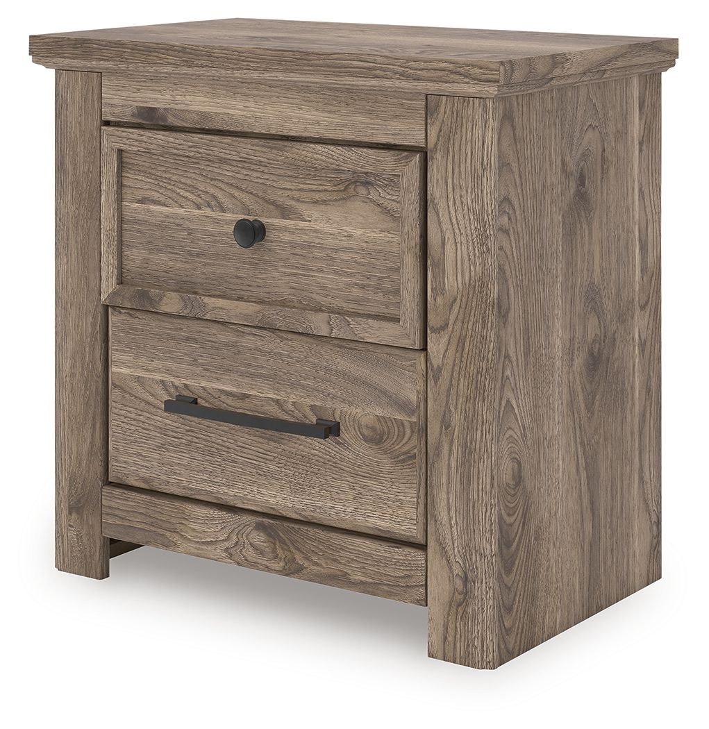 Rusticott - Brown - Two Drawer Night Stand - Hornell Furniture Outlet
