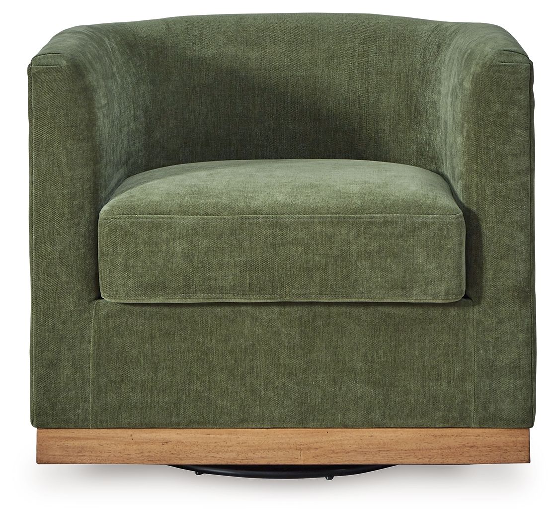 Jersonlow - Forest Green - Swivel Chair - Hornell Furniture Outlet