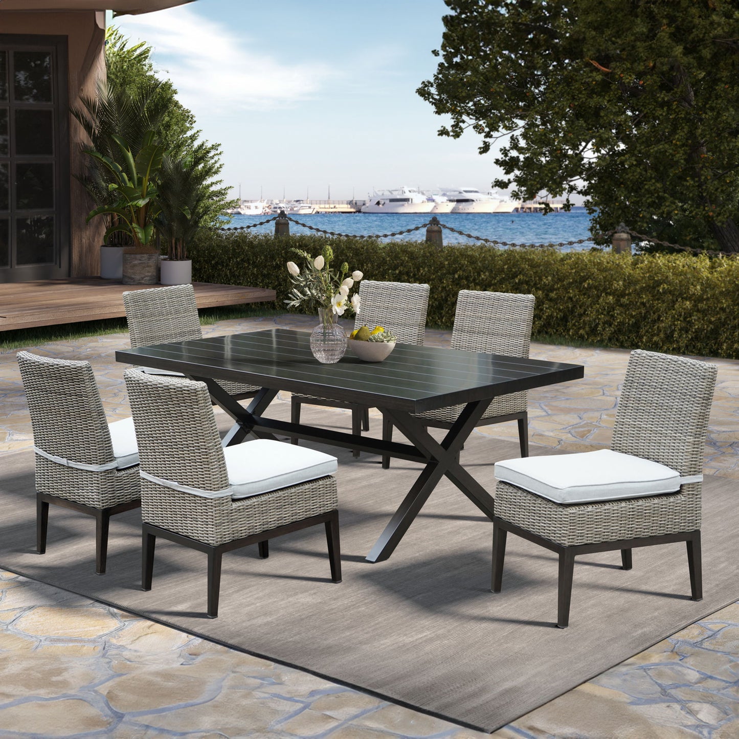 Marina - Outdoor Dining Set - Hornell Furniture Outlet